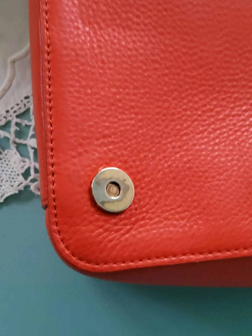 Tory Burch Large Flap Crossbody in Orange with Chain Strap